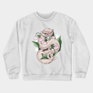 Lavender Hognose Snake with Lily of the Valley Crewneck Sweatshirt